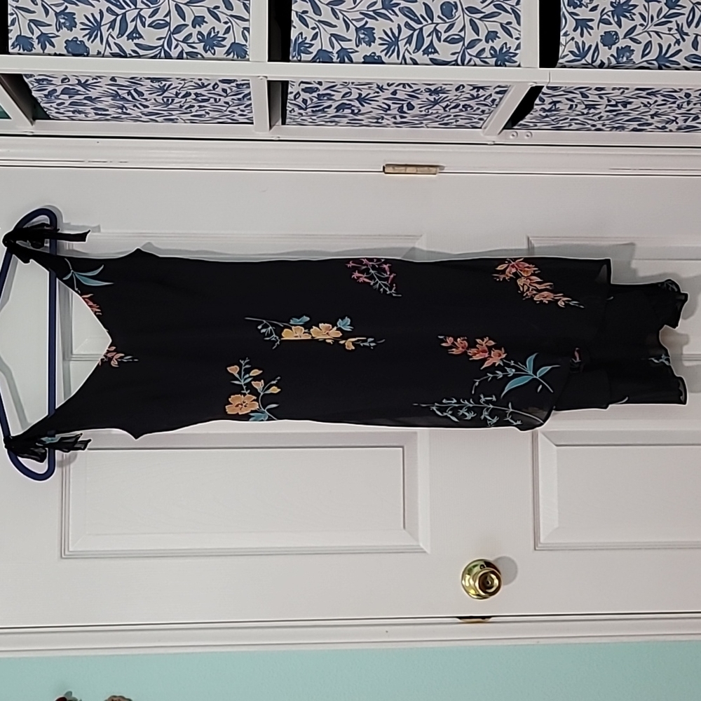 Black Floral Dress  4P